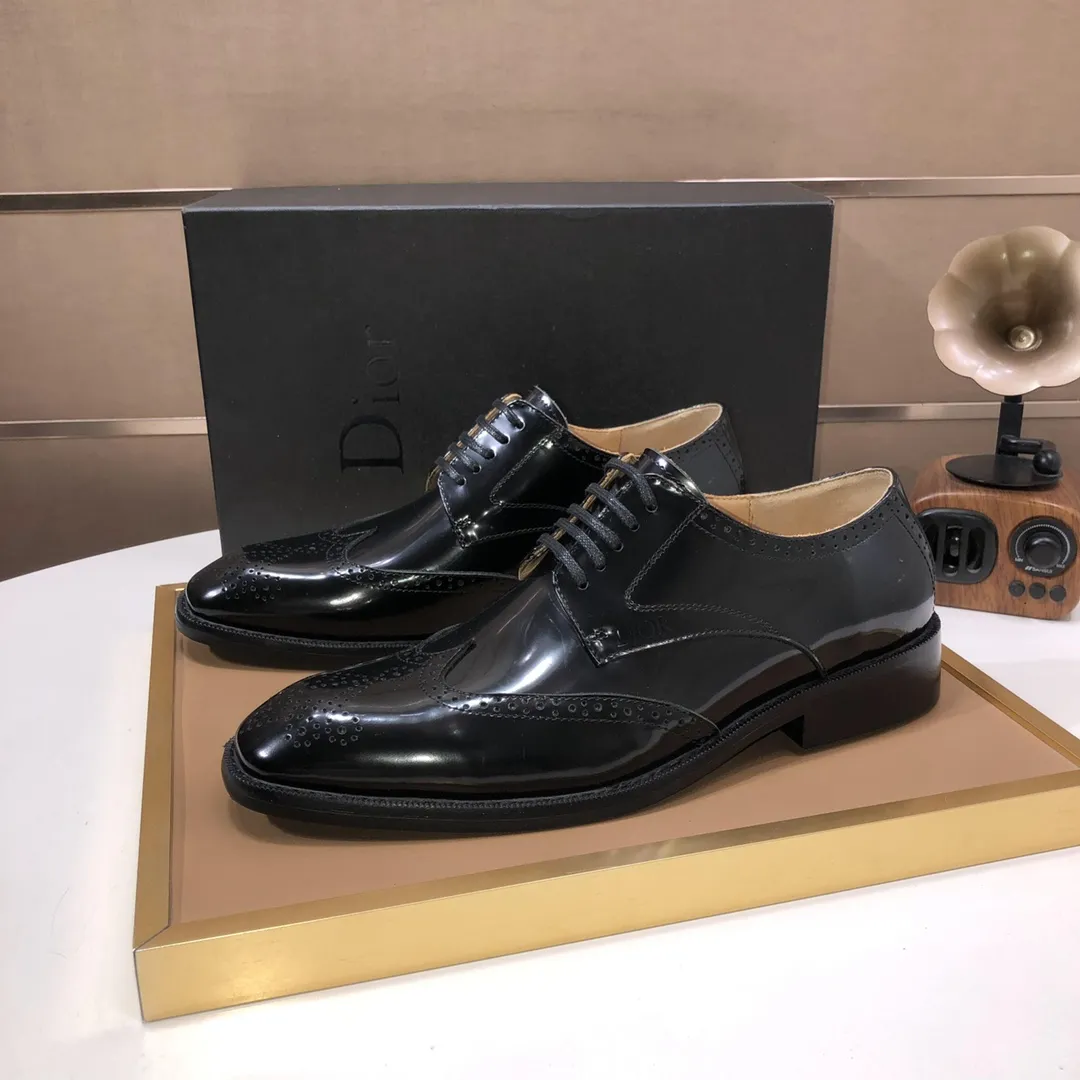Men's shoes 💰640💰[Dior] (water-dyed cowhide lining) Dior original 1:1 high quality factory, imported original materials, imported version of raw cowhide, water-dyed cowhide lining, original TPU outsole, code number: 38-44